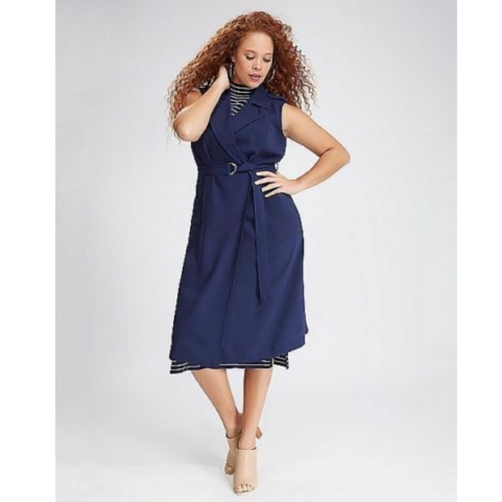 Lane Bryant Sleeveless Trench Coat              5H